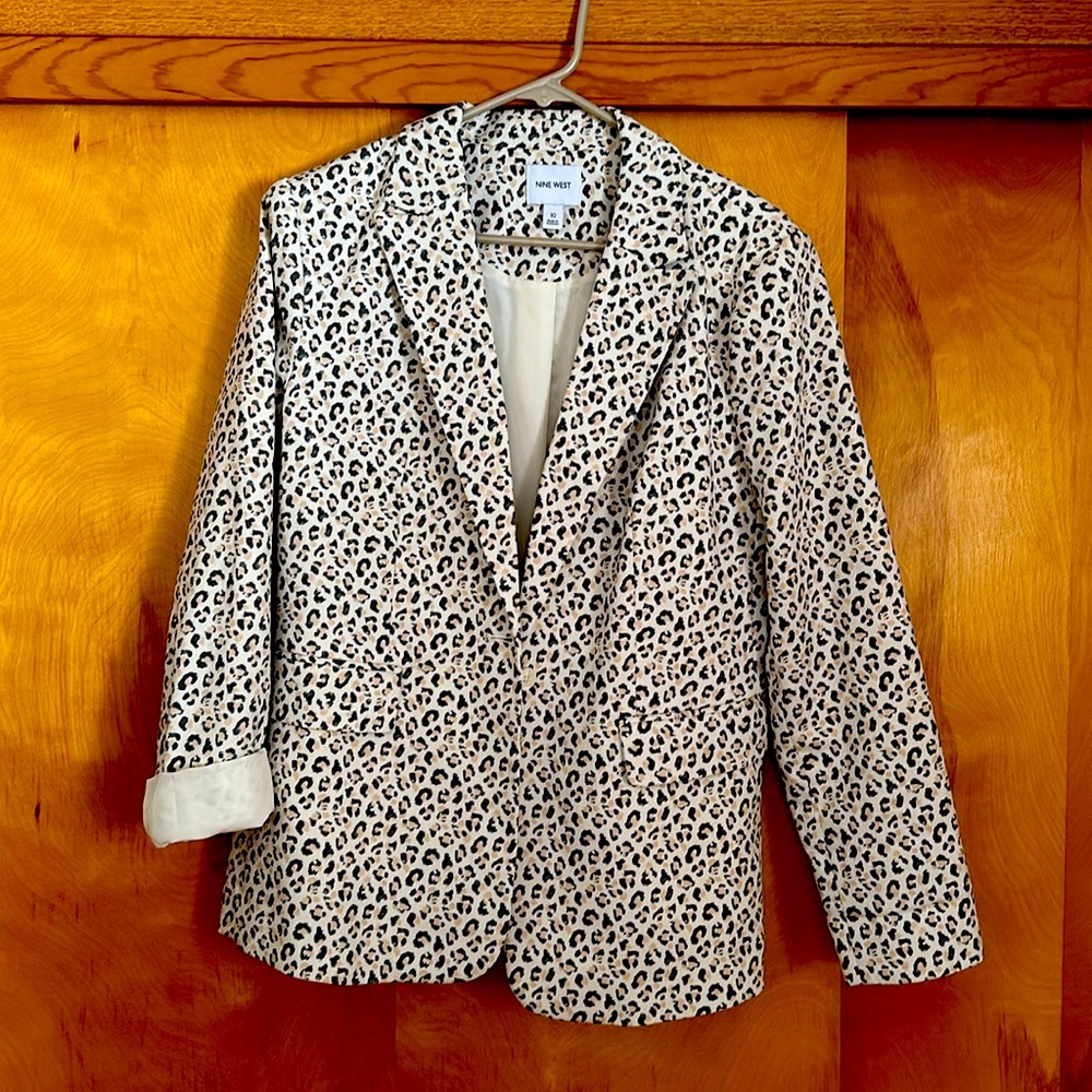 Nine West Blazer, Jacket, animal print